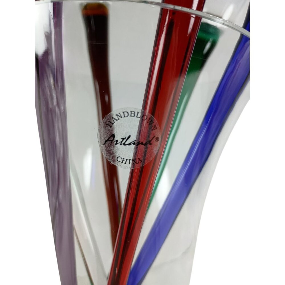 Artland Collection 6 Champagne Wine Flutes Glasses Hand Blown 6oz. Crystals NIB - Picture 5 of 11